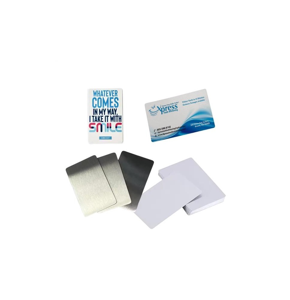 Sublimation Aluminium Business Cards 100pcs + Print