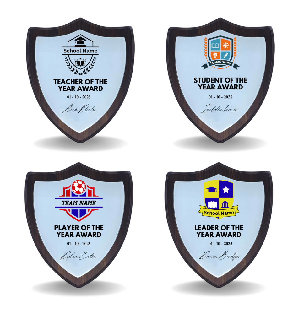 sublimation shield trophy