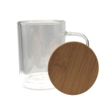 15oz Clear Double Wall Glass Mug