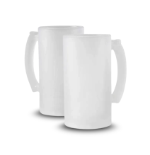 Sublimation White 16oz Frosted beer mug set of 2