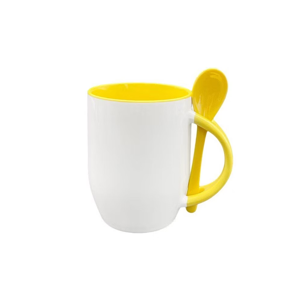 12oz ceramic mugs with spoons
