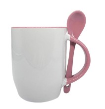 12oz ceramic mugs with spoons