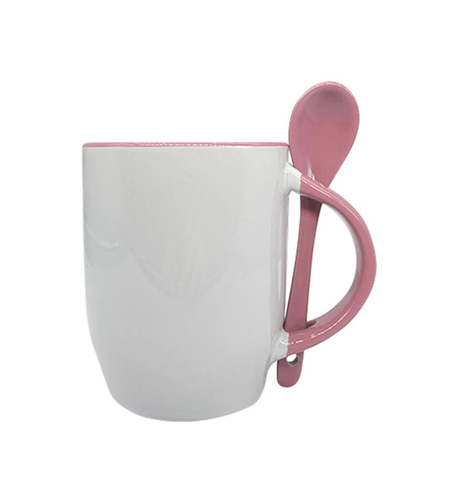 12oz ceramic mugs with spoons
