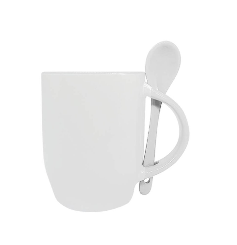 12oz ceramic mugs with spoons
