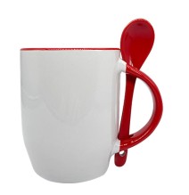 12oz ceramic mugs with spoons