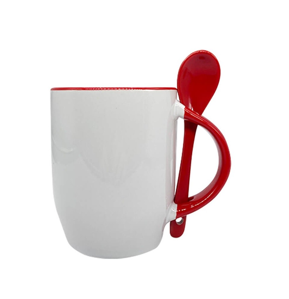 12oz ceramic mugs with spoons