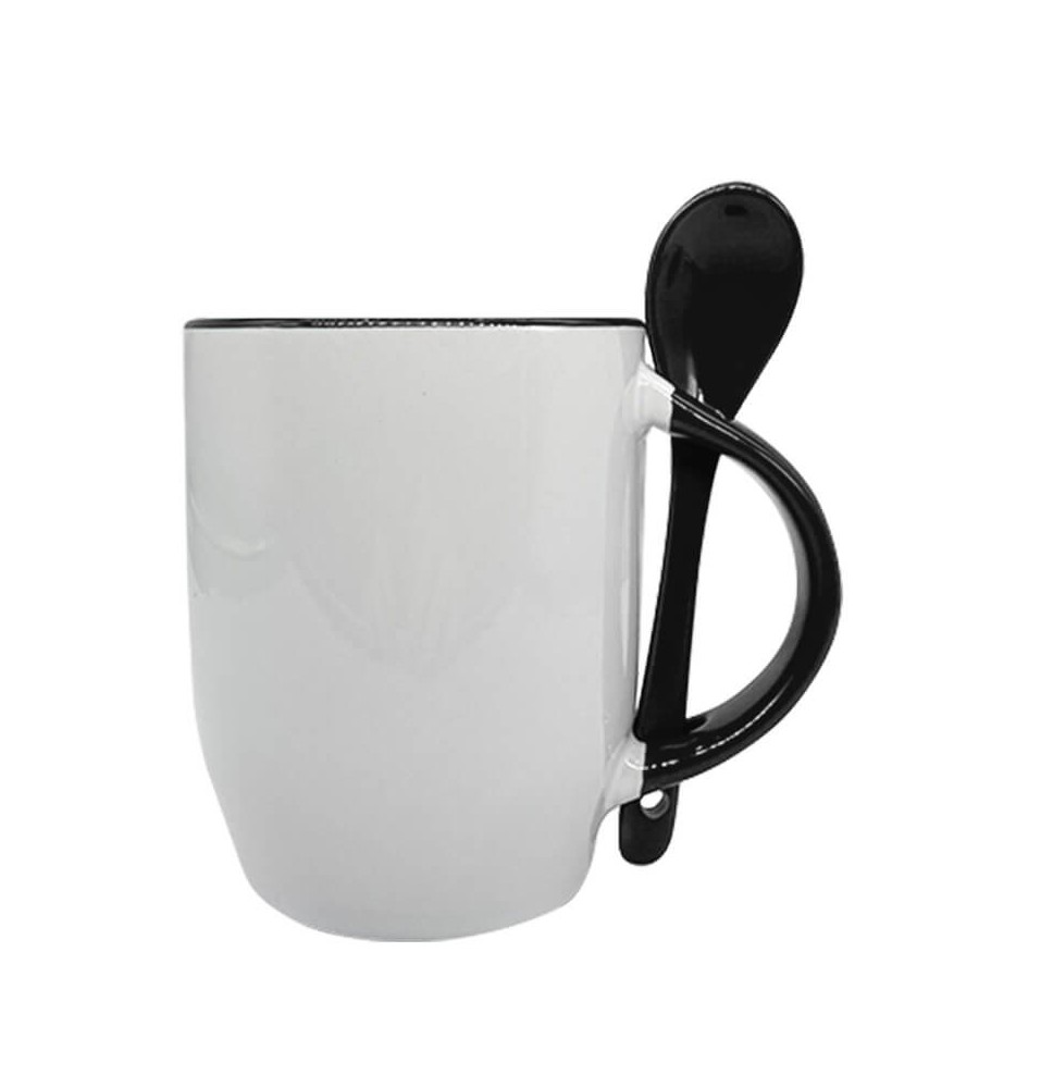 12oz ceramic mugs with spoons