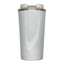 15oz White Stainless Steel Latte Mug