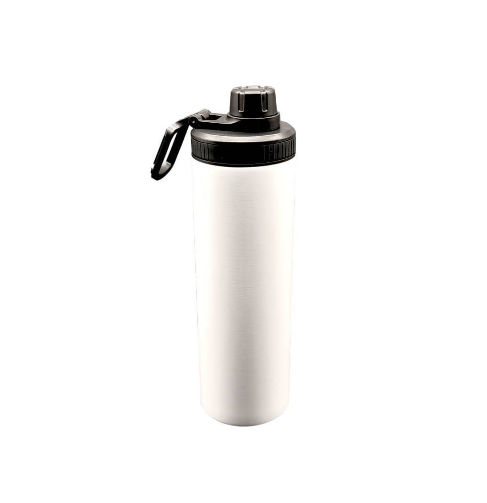 20oz white stainless steel sports skinny tumbler