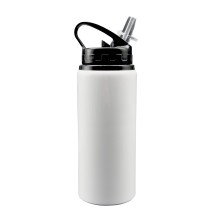 600ml White Aluminium Thirst Quencher Water Bottle
