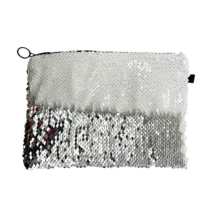 Silver Sequin Pencil Makeup Bag + Print