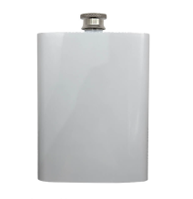 Stainless Steel 200ml Hip Flask White