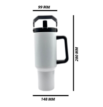 Double Wall Stainless Steel 40oz big Jack - White
