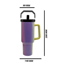 Double Wall Stainless Steel 40oz big Jack Rainbow Shimmer