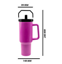 Double Wall Stainless Steel 40oz big Jack pink Shimmer