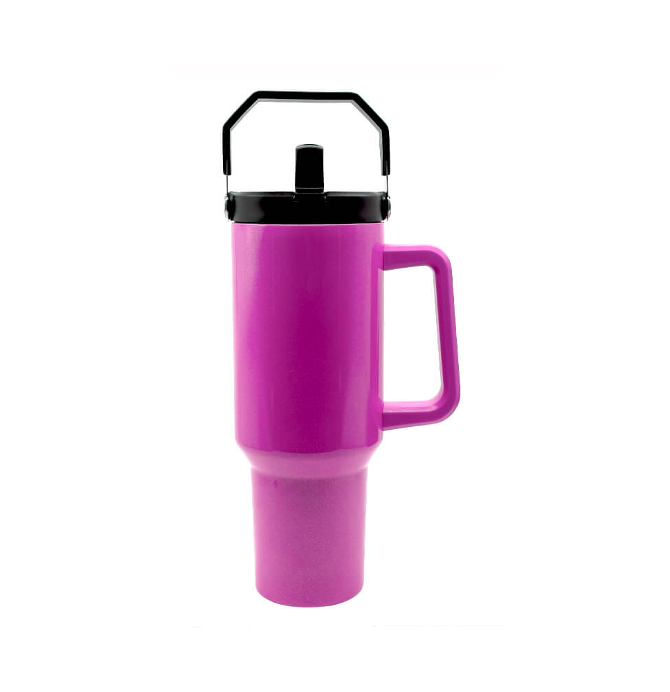 Double Wall Stainless Steel 40oz big Jack pink Shimmer