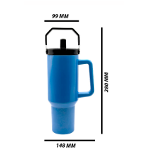 Double Wall Stainless Steel 40oz big Jack Blue Shimmer