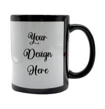 Ceramic Black Mug With Patch