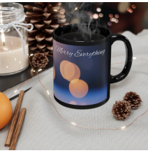 Ceramic Black Mug With Patch
