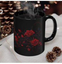 Ceramic Black Mug With Patch