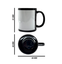 Ceramic Black Mug With Patch