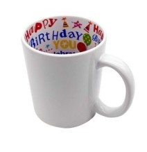 11oz white ceramic birthday mug