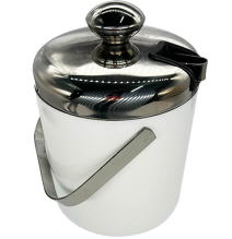 White Stainless Steel Ice Bucket