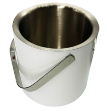 White Stainless Steel Ice Bucket